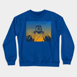 Vaporwave Genghis Khan 4228 Ulaanbaatar Crewneck Sweatshirt